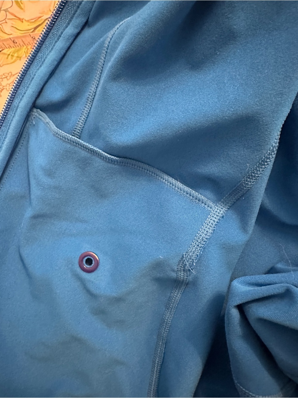 Zella Bright Blue Full Zip Workout Jacket NWOT Stretch Athletic Active Zip Up XL - Picture 9 of 9